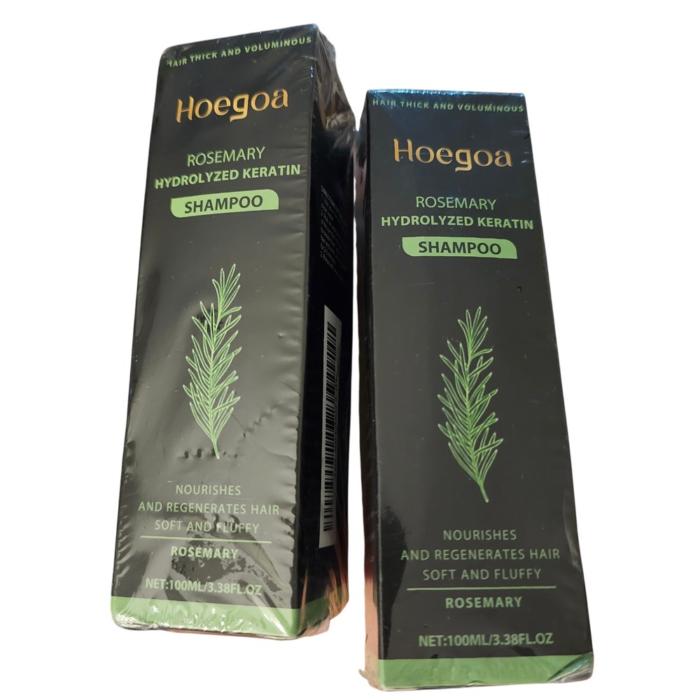 2pk Hoegoa Rosemary Hydrolyzed Keratin Shampoo 100ml Volumizing Hair Growth